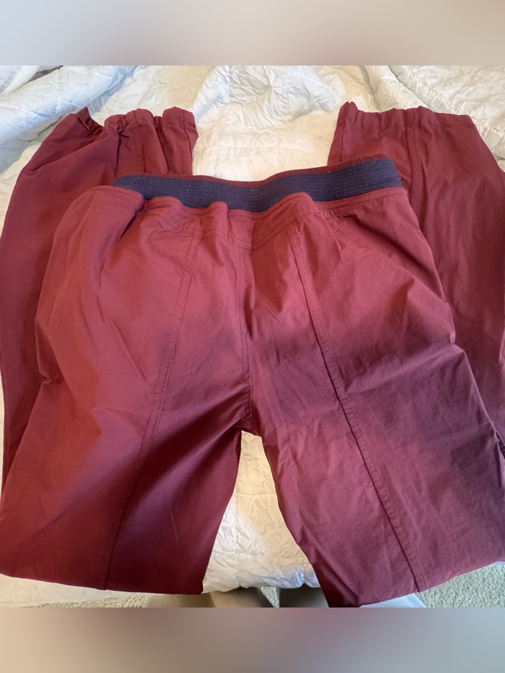 Free People Burgundy High-Waist Wide Leg Pants - Picture 3 of 5